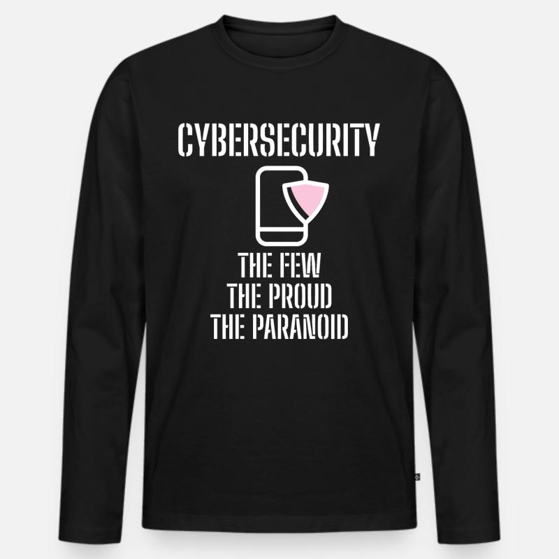 Cybersecurity - IT-Sicherheit Informatiker - Männer Premium Bio Langarmshirt - Schwarz