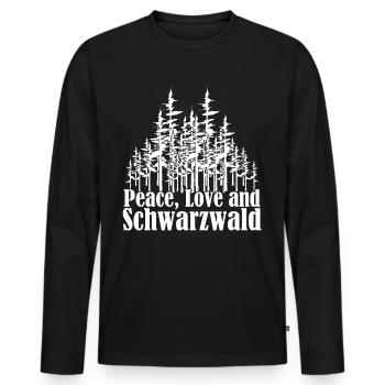 Black Forest Hiking Hikers - Men's Premium Organic Long Sleeve Shirt - black - Front - Nico (187cm)