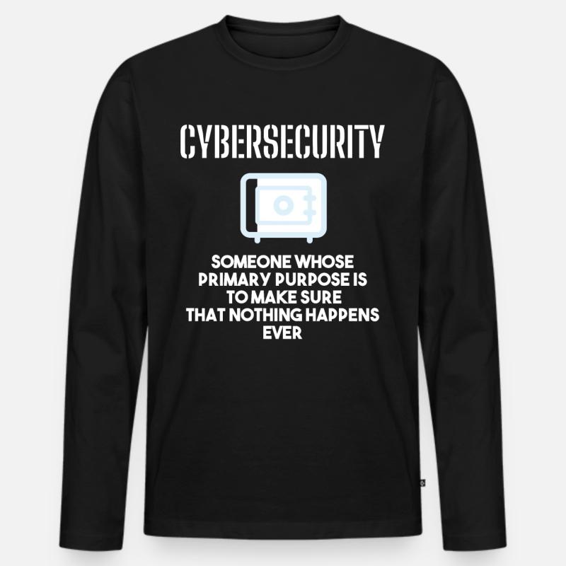 Cybersecurity - IT Security Computer Scientists - Men's Premium Organic Long Sleeve Shirt - black