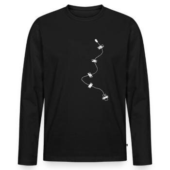 Eavesdropper Spy Spy Secret Agent - Men's Premium Organic Long Sleeve Shirt - black - Front - Nico (187cm)