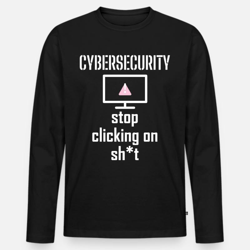 Cybersecurity - IT Security Computer Scientists - Men's Premium Organic Long Sleeve Shirt - black