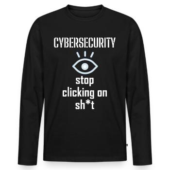 Cybersecurity - IT Security Computer Scientists - Men's Premium Organic Long Sleeve Shirt - black - Front - Nico (187cm)