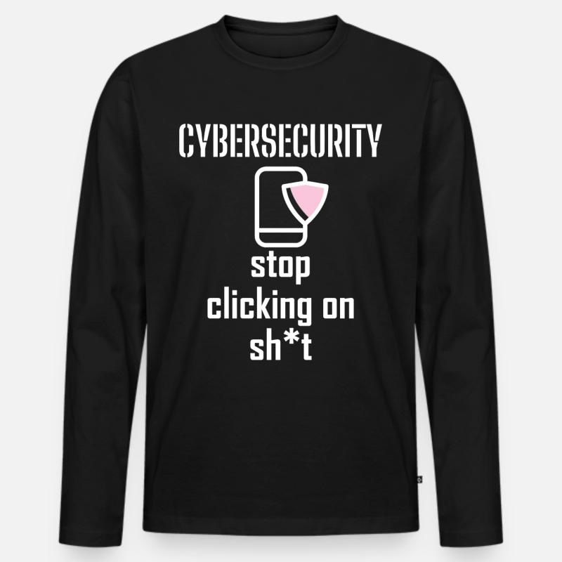 Cybersecurity - IT Security Computer Scientists - Men's Premium Organic Long Sleeve Shirt - black