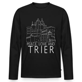 Trier Joke Trier - Men's Premium Organic Long Sleeve Shirt - black - Front - Nico (187cm)
