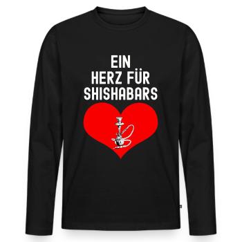 Shisha Geschenk für Wasserpfeife Shishabar Pfeife - Männer Premium Bio Langarmshirt - Schwarz - Vorne - Nico (187cm)