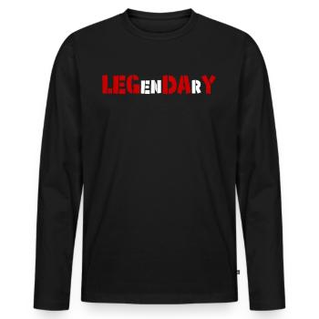 Bodybuilder Gym Fitness Strongman - T-shirt manches longues Premium bio Homme - noir - Devant - Nico (187cm)