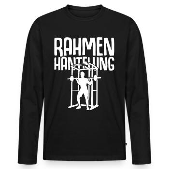 Strongman Gym Bodybuilder Bodybuilding - Männer Premium Bio Langarmshirt - Schwarz - Vorne - Nico (187cm)