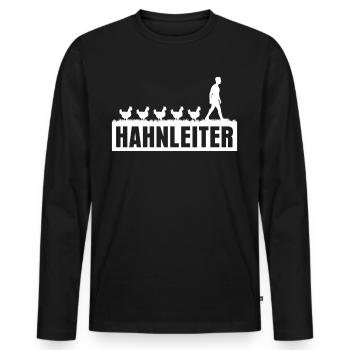 Hühner Hahn Hühnerstall Huhn - Männer Premium Bio Langarmshirt - Schwarz - Vorne - Nico (187cm)