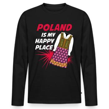 Polen Pole Tracht Polnisch - Männer Premium Bio Langarmshirt - Schwarz - Vorne - Nico (187cm)