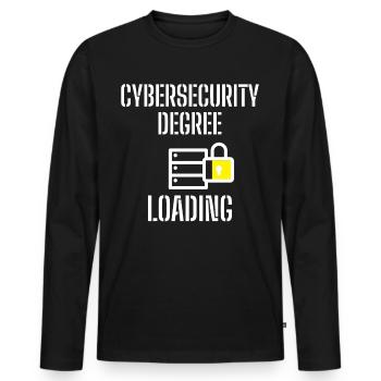 Cybersécurité - Informaticiens en sécurité des TI - T-shirt manches longues Premium bio Homme - noir - Devant - Nico (187cm)