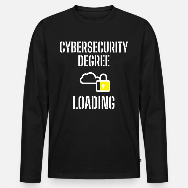 Cybersecurity - IT-Sicherheit Informatiker - Männer Premium Bio Langarmshirt - Schwarz