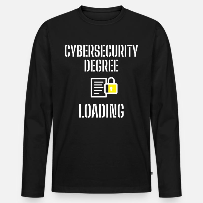 Cybersecurity - IT-Sicherheit Informatiker - Männer Premium Bio Langarmshirt - Schwarz
