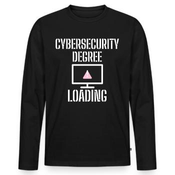 Cybersécurité - Informaticiens en sécurité des TI - T-shirt manches longues Premium bio Homme - noir - Devant - Nico (187cm)
