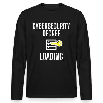 Cybersecurity - IT-Sicherheit Informatiker - Männer Premium Bio Langarmshirt - Schwarz - Vorne - Nico (187cm)