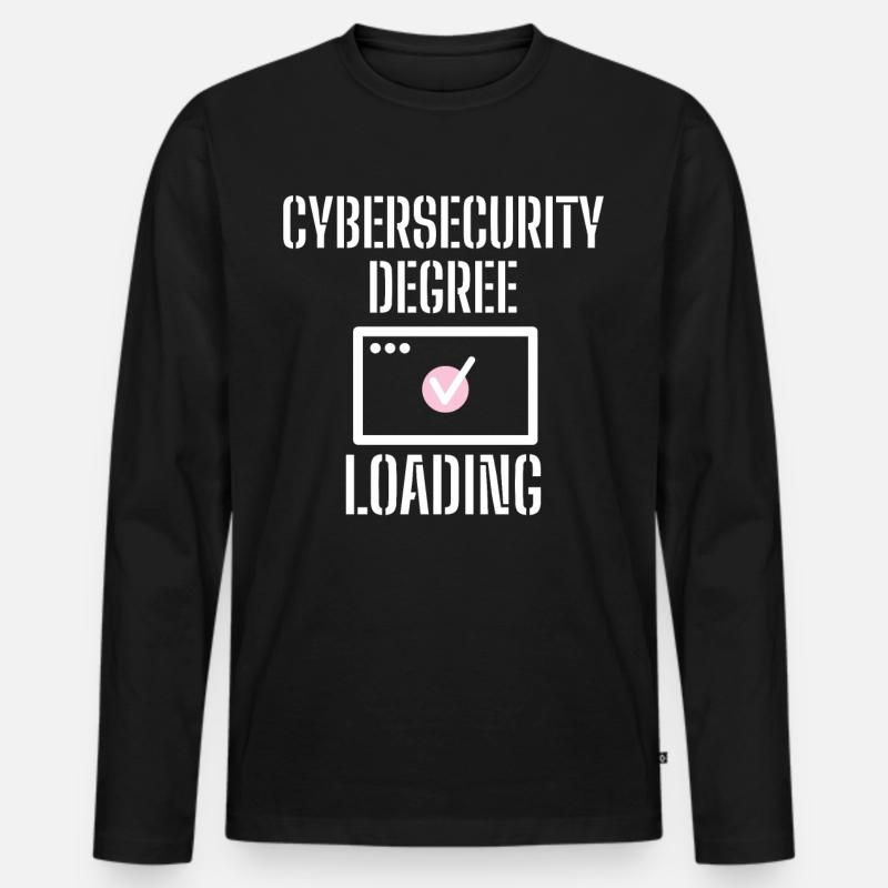 Cybersecurity - IT-Sicherheit Informatiker - Männer Premium Bio Langarmshirt - Schwarz