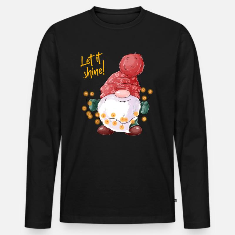Let it shine! - Männer Premium Bio Langarmshirt - Schwarz