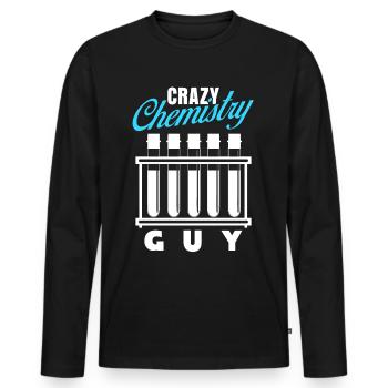Chemist Chemical Laboratory Assistant Chemical Chemical Technician - Men's Premium Organic Long Sleeve Shirt - black - Front - Nico (187cm)