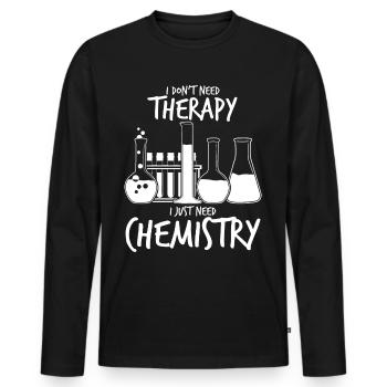 Chemist Chemistry Laboratory Chemical Technician - Men's Premium Organic Long Sleeve Shirt - black - Front - Nico (187cm)