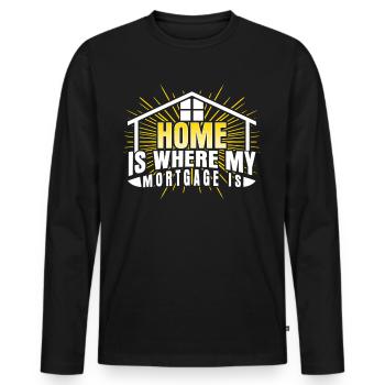 Sarkasmus lustiger Haubau Spruch Ironie - Männer Premium Bio Langarmshirt - Schwarz - Vorne - Nico (187cm)