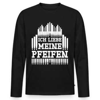 Orgel Orgelspieler Organist Orgelbauer - Männer Premium Bio Langarmshirt - Schwarz - Vorne - Nico (187cm)