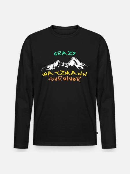 Watzmann saying Watzmann massif - Men's Premium Organic Long Sleeve Shirt - black