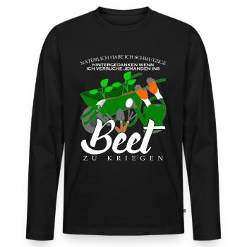 Garten Galabauer Galabau Gärtner - Männer Premium Bio Langarmshirt - Schwarz - Vorne - Nico (187cm)