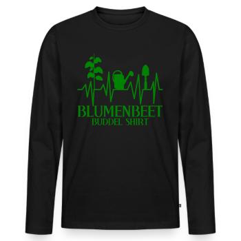 Garten Galabau Gärtner Galabauer - Männer Premium Bio Langarmshirt - Schwarz - Vorne - Nico (187cm)