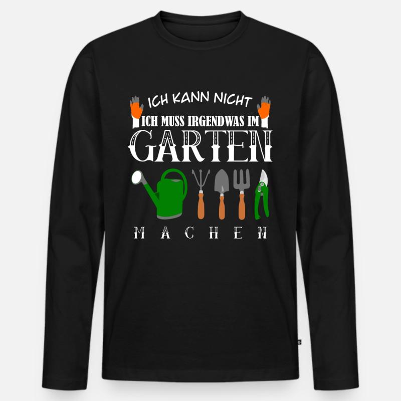 Garten Galabauer Gärtner Galabau - Männer Premium Bio Langarmshirt - Schwarz