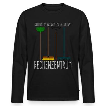 Galabauer Rechenzentrum Gärtner Galabau - Männer Premium Bio Langarmshirt - Schwarz - Vorne - Nico (187cm)