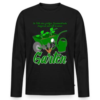 Galabauer Garten Gärtner Galabau - Männer Premium Bio Langarmshirt - Schwarz - Vorne - Nico (187cm)