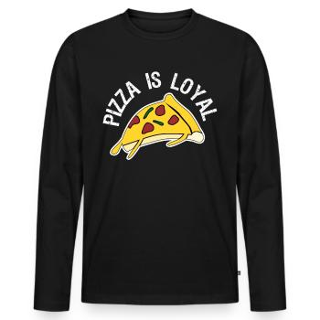Pizza Food Pizza Baker Pizzaria - T-shirt manches longues Premium bio Homme - noir - Devant - Nico (187cm)