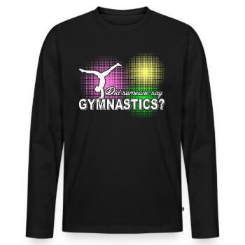 Gymnastics - Men's Premium Organic Long Sleeve Shirt - black - Front - Nico (187cm)