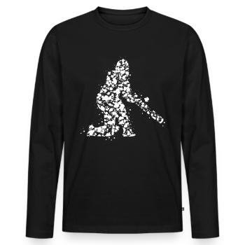 Cricket - Men's Premium Organic Long Sleeve Shirt - black - Front - Nico (187cm)