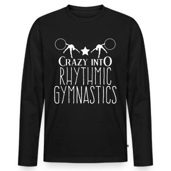 Rhythmic Gymnastics RSG Turnen - Männer Premium Bio Langarmshirt - Schwarz - Vorne - Nico (187cm)