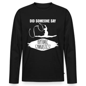 Gymnastics Rhythmic gymnastics - Men's Premium Organic Long Sleeve Shirt - black - Front - Nico (187cm)