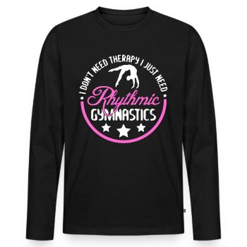 Rhythmic Gymnastics - Men's Premium Organic Long Sleeve Shirt - black - Front - Nico (187cm)