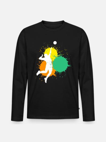 Volleyball Player Volleyball Player - Men's Premium Organic Long Sleeve Shirt - black
