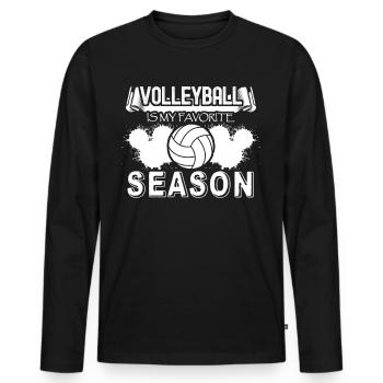 Entraînement de volleyball Joueur de volleyball - T-shirt manches longues Premium bio Homme - noir - Devant - Nico (187cm)