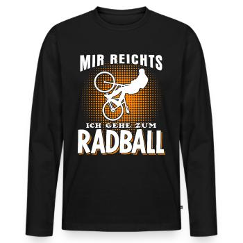 Radball Mir reichts Radballer - T-shirt manches longues Premium bio Homme - noir - Devant - Nico (187cm)