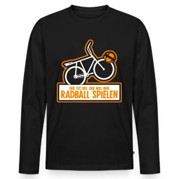 Radball Der tut nichts Radballer - T-shirt manches longues Premium bio Homme - noir - Devant - Nico (187cm)