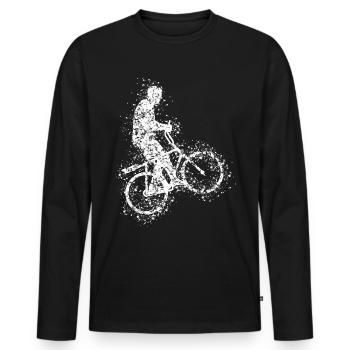 Radball Raindrops Radballer - Men's Premium Organic Long Sleeve Shirt - black - Front - Nico (187cm)