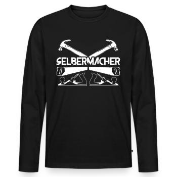 Heimwerken Selbermacher Heimwerker - Männer Premium Bio Langarmshirt - Schwarz - Vorne - Nico (187cm)