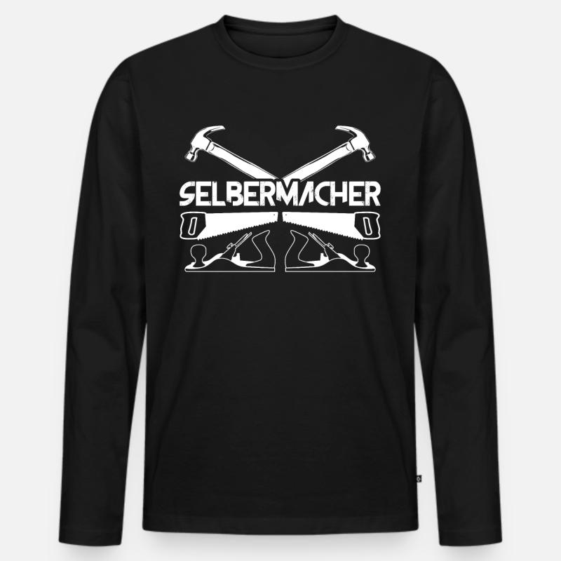Heimwerken Selbermacher Heimwerker - Männer Premium Bio Langarmshirt - Schwarz