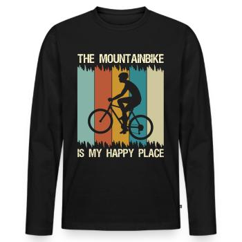 VTT VTT - T-shirt manches longues Premium bio Homme - noir - Devant - Nico (187cm)