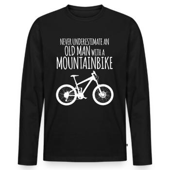 VTT VTT VTT VTT - T-shirt manches longues Premium bio Homme - noir - Devant - Nico (187cm)