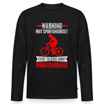VTT de descente vététistes - T-shirt manches longues Premium bio Homme - noir - Devant - Nico (187cm)
