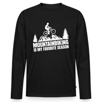 VTT VTT - T-shirt manches longues Premium bio Homme - noir - Devant - Nico (187cm)
