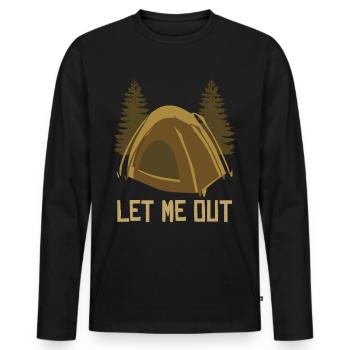Camping Camping Outdoor Tent Camping - Men's Premium Organic Long Sleeve Shirt - black - Front - Nico (187cm)