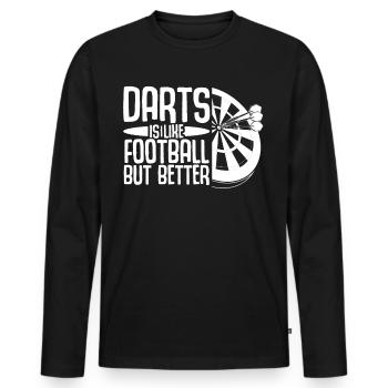 Darts Dartboard Dart - Männer Premium Bio Langarmshirt - Schwarz - Vorne - Nico (187cm)