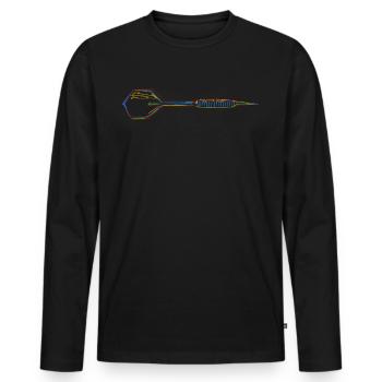Darts Dartpfeil Dart - Men's Premium Organic Long Sleeve Shirt - black - Front - Nico (187cm)